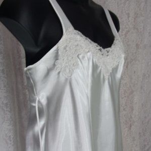 Linea Donatella Sexy Short Chemise Nightgown Satin/Chiffon Size L